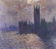 Houses of Parliament,Reflections on the Thames, Claude Monet